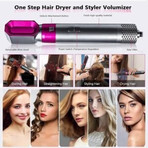 6 in 1 Hot Air Brush Hair Dryer for Women