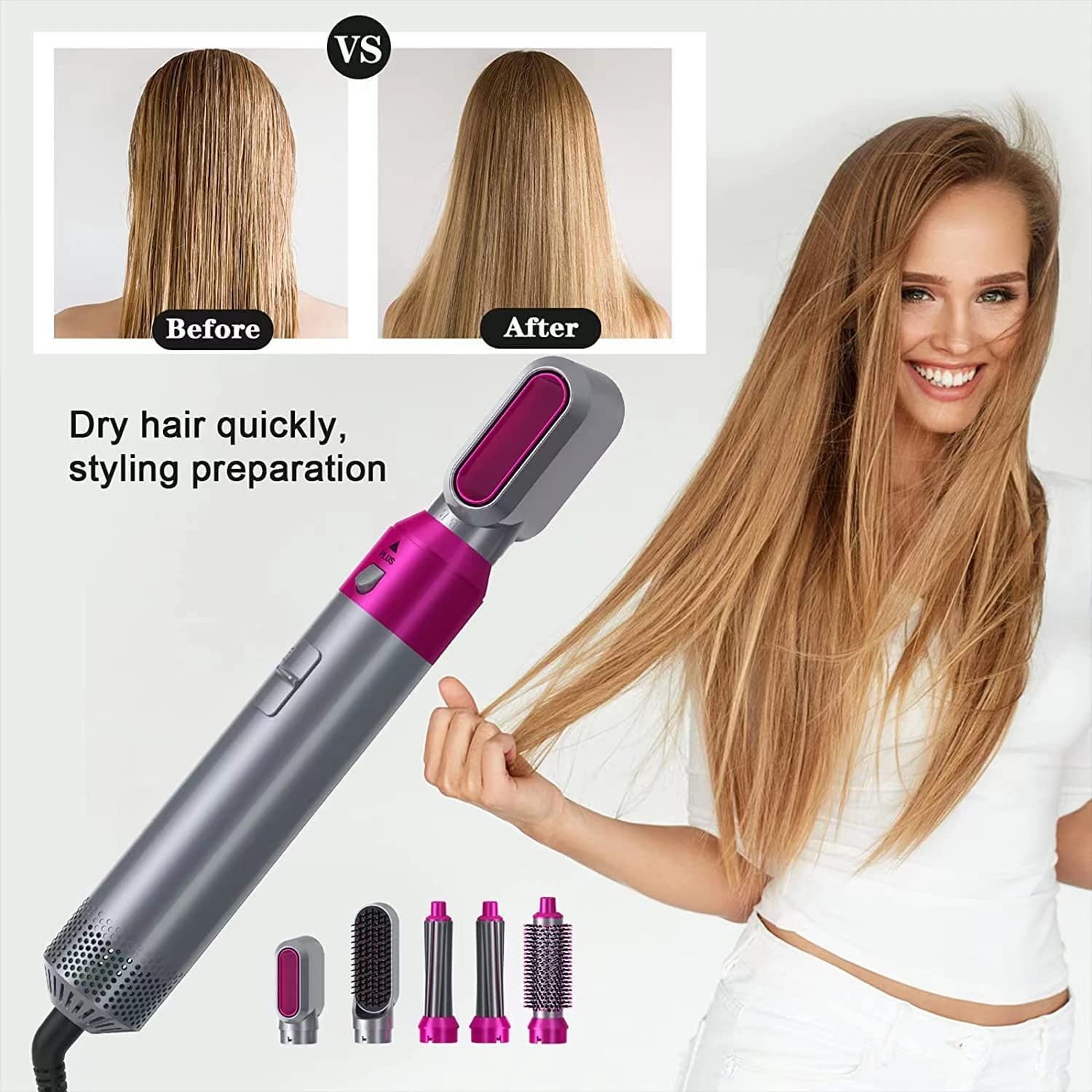 Read more about the article 5 in 1 Hair Dryer Brush for Beginners Easy Styling