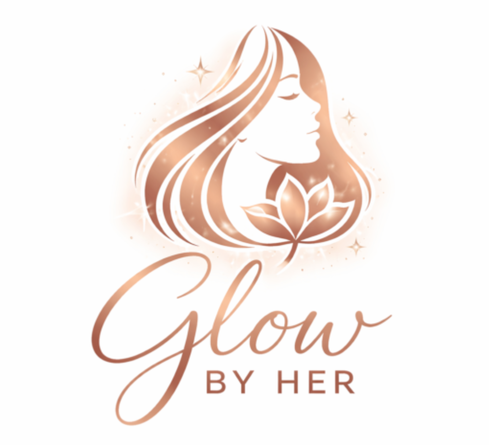 Glow By Her beauty logo.